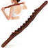 Wooden Massage Roller 31 Bead Gua Sha Lymphatic Drainage Tool Brown, 59 cm