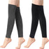 2 Pair Over the Knee Leg Warmers Knitted Long Socks Black Gray