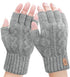 Fingerless Thermal Gloves Knitted Winter Gloves with Soft Lining
