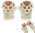 Fingerless Plush Winter Gloves Warm Cosplay Gloves for Women and Teen Girls