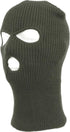 Three Hole Balaclava Ski Mask Green, One Size