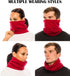 2 Pack Fleece Neck Warmers with Drawstring Red for Running and Cycling