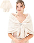 Womens Winter Scarf Poncho with Brooch, 155 x 37.5 cm