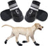 4 Piece Waterproof Dog Boots with Fleece Lining Non Slip Sole Black, Size XL