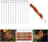 12-Pack Metal Kebab Skewers for Barbecue and Meat Cooking