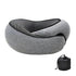 Travel Neck Pillow U-Shaped Memory Cotton for Airplane Sleep and Neck Support Dark Gray