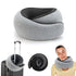 Travel Neck Pillow U-Shaped Memory Cotton for Airplane Sleep and Neck Support Gray