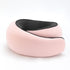 Travel Neck Pillow U-Shaped Memory Cotton for Airplane Sleep and Neck Support Pink