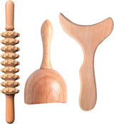 3-in-1 Wood Therapy Massage Tool Kit for Maderoterapia and Lymphatic Drainage