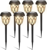 6-Pack Solar Garden Lights Waterproof LED Path Lights