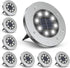 8-Pack Solar Garden Lights IP65 Waterproof 6000K Cool White Landscape Lighting