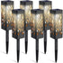 6-Pack Solar Garden Lights Waterproof Warm White LED Outdoor Lights Black Shell