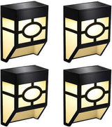 4-Pack Solar Lights for Fences Walls Stairs and Yard Warm White and Multicolor