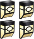 4-Pack Solar Lights for Fences Walls Stairs and Yard Warm White and Multicolor