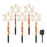 5-Piece Solar Snowflake Garden Lights Waterproof LED for Christmas and Winter Decoration