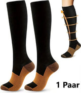 Copper Compression Stockings | Compression Socks | Support Stockings | Sports Socks II Airplane Socks | Size S/M (36-40) | Black