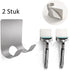 2-Piece Stainless Steel Razor Holder | Razor Tray | Self-Adhesive Razor Holder | Razor Hook | Razor Hanging | Silver