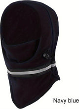 Adjustable Fleece Balaclava With Reflective Safety Strip | Neck Warmer | Windproof | UV Protection | Ski Mask | Scooter Mask | Winter Mask | Winter Hat | Dark Blue