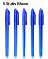 Erasable Pens 5 Pieces | Ballpoint Pens | Ballpoint Pen | Gel Pen | 0.7 mm Ballpoint Pen | Blue Ink | Blue Pens