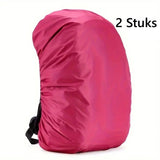 2x Rain Cover For Backpack | Backpack Rain Cover | Waterproof | Rain Cover Bag | Bag Protection Against Rain | 25-35 Liters | Pink
