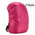 2x Rain Cover For Backpack | Backpack Rain Cover | Waterproof | Rain Cover Bag | Bag Protection Against Rain | 25-35 Liters | Pink