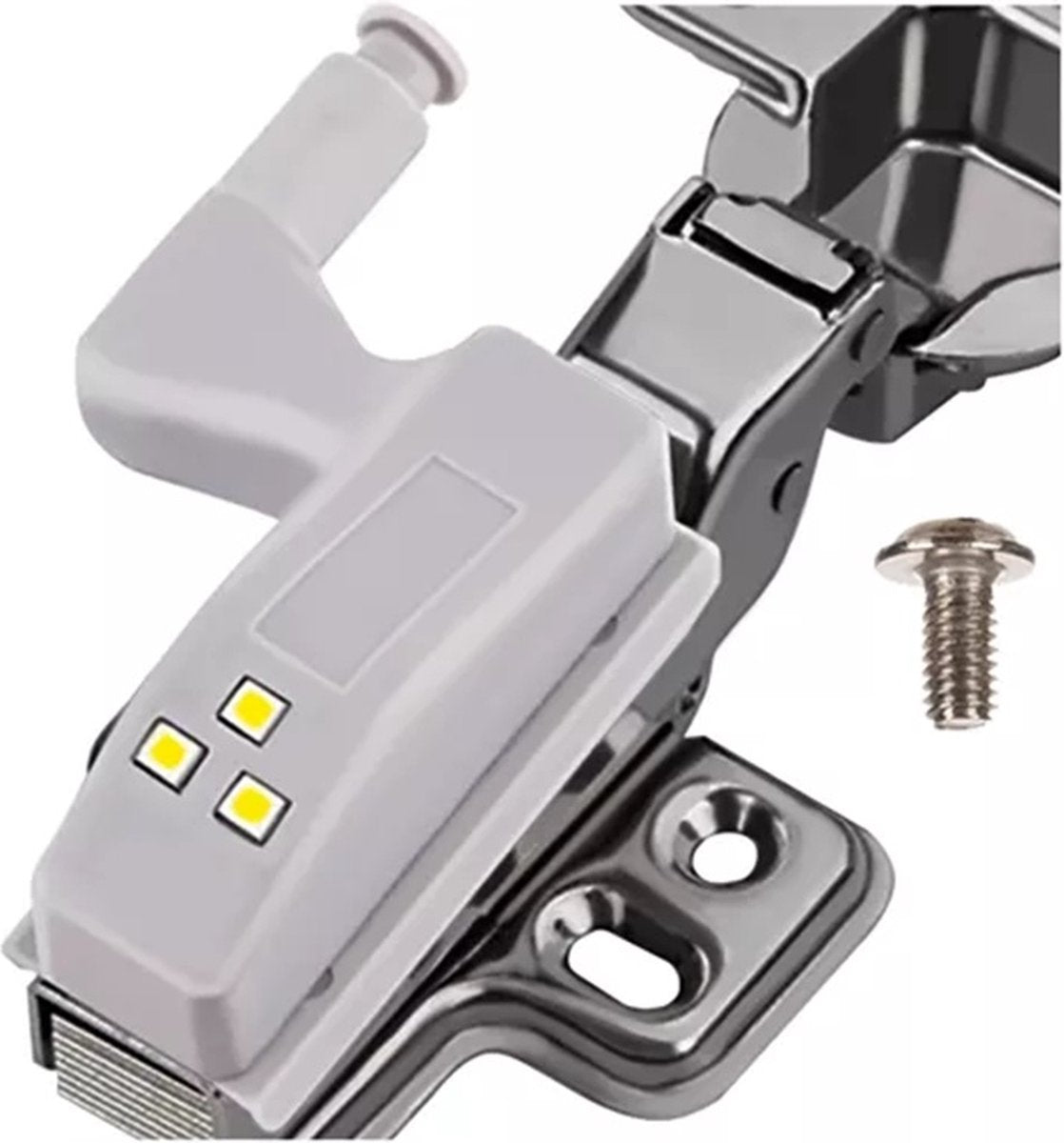 Cabinet Lighting | Refrigerator Lighting | Hinge Lighting | 3 LEDs | White Light | Light Sensor | Incl. Batteries | 1 Piece