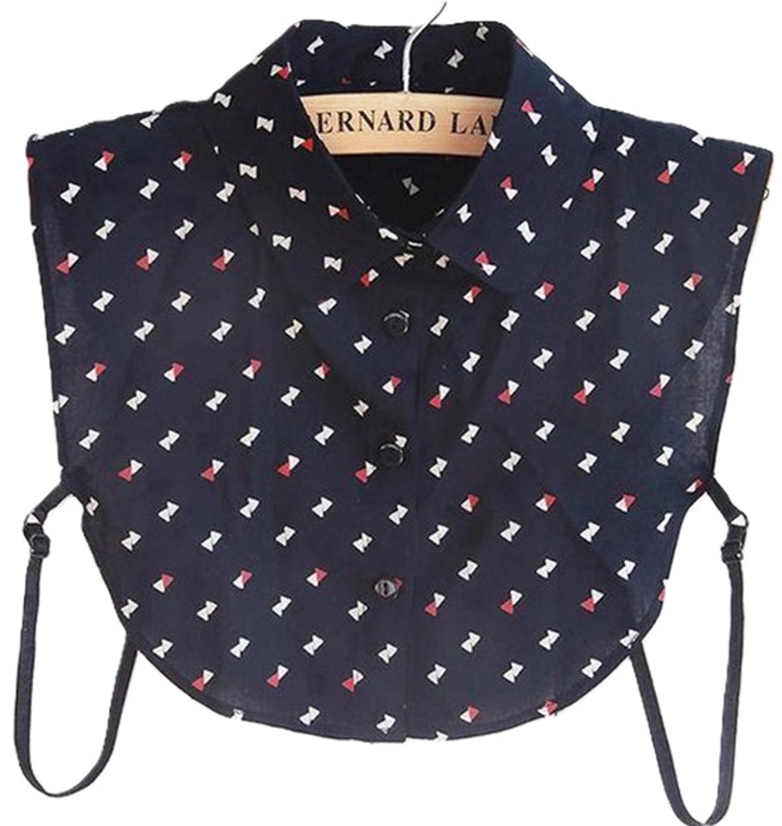 Detachable Collar with Round Collar | Blouse Collar | Faux Collar | Blue with Patterns
