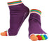 Full Toe Yoga Socks | Full Toe Yoga Sock | With Anti-Slip Bottom | Anti-Slip Socks | Pilates Socks | Size 36-40 | Purple with Colors