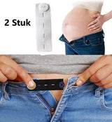 Pieces Trouser Extender | Trouser Size Extender | Maternity Trouser Extender | Elastic Belt Extender | Maternity Belt | White