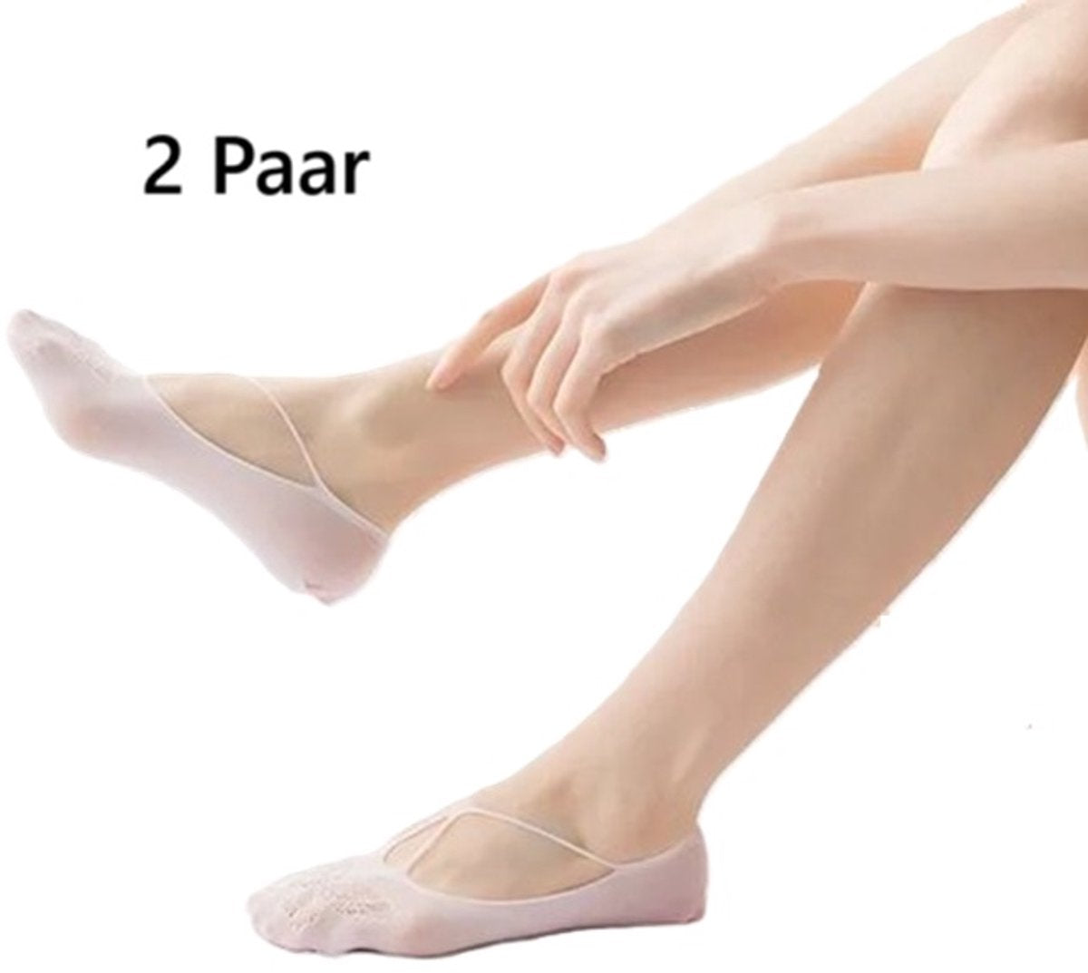2 Pairs Comfortable Butterfly Sockliners | Footers | Socks | Ankle Socks | For Size 36-42 | White