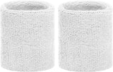 Set of 2 white sports/fitness wristbands