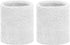 Set of 2 white sports/fitness wristbands