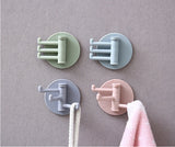 Self-Adhesive Wall Hooks | Towel Hook | Cutlery Hook | Towel Holder | Swivel Hook | 4 Piece | Blue