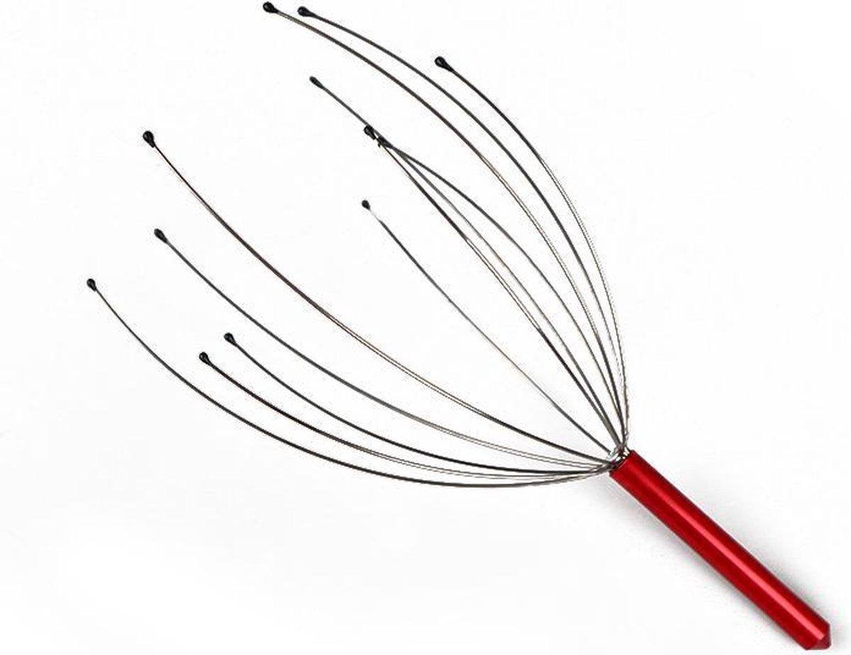Head Massage Spider - Massage Spider - Manual Head Massage Device - Massage Claw - Red