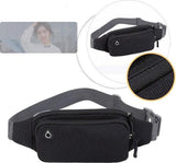 Waist Bag - Travel Fanny Pack – Pouch Bag – Waist Bag with Headphone/Earbud Hole - Festival Must-Haves – Waistpack - Smartphone Waist Bag – Black
