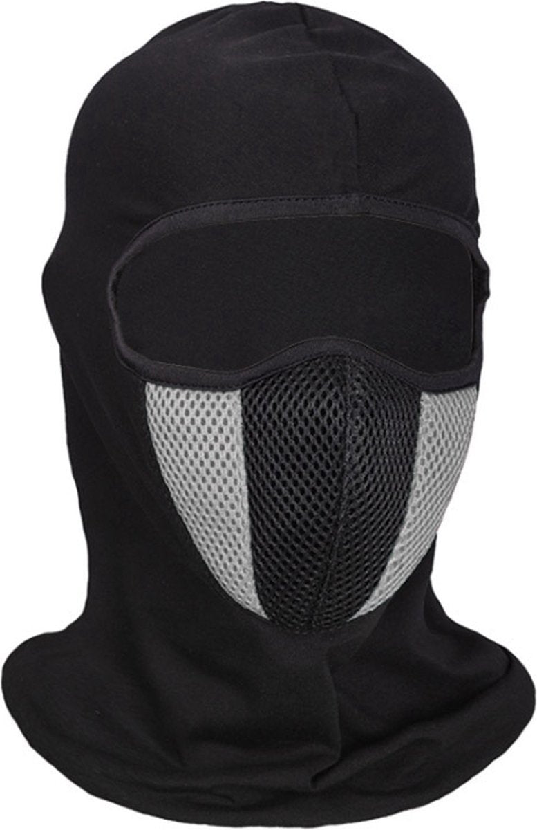 Balaclava | Neck Warmer | Bivouac | Face Mask | Motorcycle Cap | Skiing | Snowboarding | Motorcycling | Black/Gray