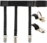 Shirt Suspenders | Men's Suspenders | Men's Garters | Garter | Men's Leg Suspenders | 2 Pieces | Black