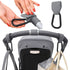 Stroller Bag Hook | Bag Hanger | Stroller Carabiner | Buggy Hook | 1 Piece | Grey