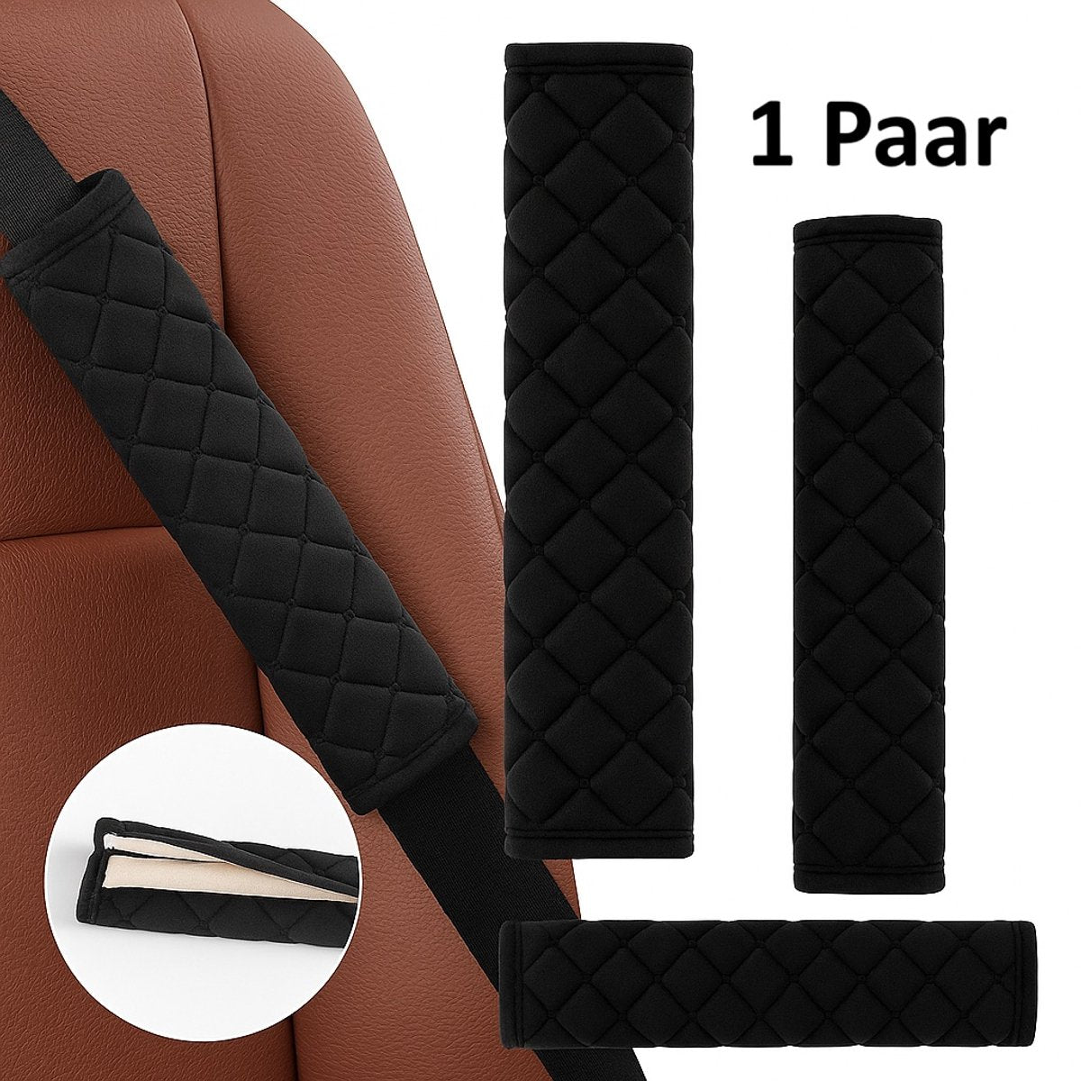 Car Seatbelt Cover Set of 2 | Seatbelt Protector | Seatbelt Cushion | Car Safety | Safety Belt Cushion Pads | 2 Pieces