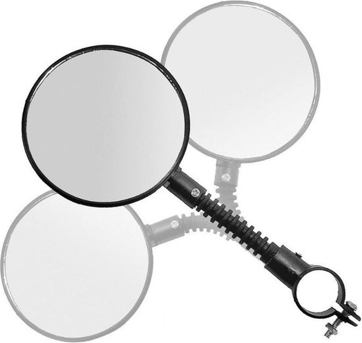 Bicycle mirror - rearview mirror with red reflector
