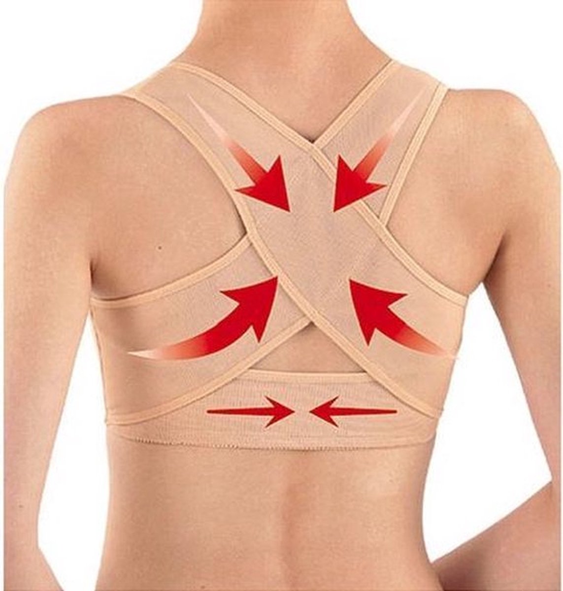 Women's Back Brace | Back Band | Posture Corrector | Elastic Brace | Back Corrector | Posture Correction | For Back Pain | Corrector | Size XXL | Beige