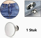 Jeans Button with Snap | Universal Jeans Button Pin | Jeans Buttons | Replacement Buttons | Jeans Button | Silver | 1 Piece
