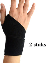 Wrist Support Brace | Wristband | Brace for Left & Right | Wrist Bandage | Wrist Stabilizer | Wrist Support | Wrist Reinforcement | 2 Pieces | Black