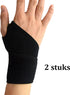 Wrist Support Brace | Wristband | Brace for Left & Right | Wrist Bandage | Wrist Stabilizer | Wrist Support | Wrist Reinforcement | 2 Pieces | Black