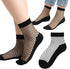 3 Pairs of Fishnet Socks for Women | Trendy Socks | Fishnet Stockings | Thin Mesh Socks | With Anti-slip | Soft & Lightweight | Size 36-42 | Black
