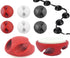 6-Piece Cable Organizer | Cable Holder | With Cable 3 Clips | Sort Cables | With Self-Adhesive Tape | Red/White/Black