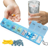 Medicine Storage Boxes 7 Days | Pill Box | Pill Box | Pill Planner | With Day Indicator | 7 Compartments | Blue