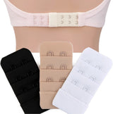 Bra extender | 2 Hooks | Bra accessories | Bra extender | Bra extender | Rectangular hooks | Set of 3 | Black, White & Beige