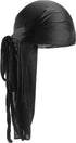 Durag Bandana | Silky Soft | Headscarf | Headband | Hairnet | Unisex | Black