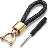 Car Keychain | Key Holder | Leather Keychain | Universal | Black / Gold